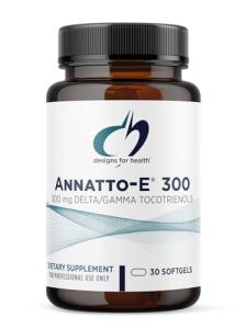 Designs for Health Annatto-E 300 mg Tocotrienols - DeltaGold Vitamin E Complex Supplement with Delta + Gamma Tocotrienols - Cardiovascular, Healthy Aging + Antioxidant Support - Non-GMO (30 Softgels)