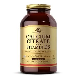 Solgar Calcium Citrate with Vitamin D3, 240 Tablets - Promotes Healthy Bones & Teeth, Supports Musculoskeletal & Nervous Systems - Non-GMO, Gluten-Free, Dairy Free, Kosher - 60 Servings