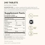 Solgar Calcium Citrate with Vitamin D3, 240 Tablets - Promotes Healthy Bones & Teeth, Supports Musculoskeletal & Nervous Systems - Non-GMO, Gluten-Free, Dairy Free, Kosher - 60 Servings