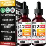 Vitamin B12 Liquid Drops - 2 Pack, 5000 mcg