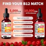 Vitamin B12 Liquid Drops - 2 Pack, 5000 mcg