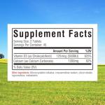 Innate Vitality Calcium 1200 mg with Vitamin D3, 5000IU Vitamin D3, Absorbable Calcium Supplement, Non GMO, No Gluten, for Bone, Immunity, 90 Tablets