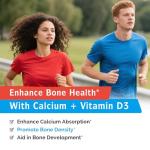 Innate Vitality Calcium 1200 mg with Vitamin D3, 5000IU Vitamin D3, Absorbable Calcium Supplement, Non GMO, No Gluten, for Bone, Immunity, 90 Tablets