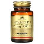 Solgar Vitamin D3 (Cholecalciferol) 125 MCG (5000 IU), 100 Softgels - Helps Maintain Healthy Bones & Teeth - Immune System Support - Non GMO, Gluten-Free, Dairy Free - 100 Servings