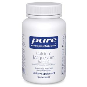 Calcium Magnesium Citrate for Bone Health - 180 Capsules