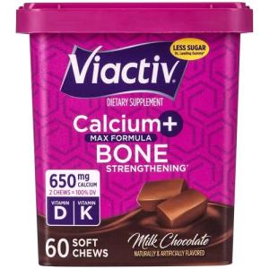 Viactiv Calcium Plus D & K Soft Chews - 60 Pack