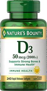 Nature's Bounty Vitamin D Softgels 2,000 IU