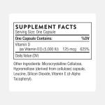 Thorne Research D-5,000, 125 mcg, 60 Capsules