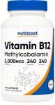 Nutricost Vitamin B12 (Methylcobalamin) 2000mcg, 240 Capsules - Vegetarian Caps, Non-GMO, Gluten Free B12 Supplement