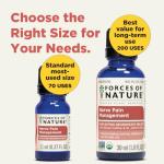 Forces of Nature Nerve Pain Management, Organic Topical Relief for Neuropathy & Nerve Discomfort, Homeopathic Medicine Supports Relief from Shooting Pains for Back, Hands, Legs and Feet, .37 fl oz