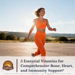 Vitalitown Vitamin ADK, High Potency Essential Vitamins A, D3 5000 IU, K1 & K2 (MK-4 & MK-7), Bone, Heart & Immune Health, Non-GMO, Max Absorption, 120 Softgels