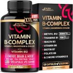 Vitamin B Complex for Men & Women - Made in USA - B-Complex: B1, B2, B3, B5, B6, B7, B8, B9, B12 with Vitamin C, Choline, Inositol - Energy, Brain & Heart Support Supplement, 120 Vegan Capsules