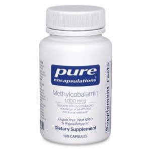 Pure Encapsulations Methylcobalamin 1,000 mcg - Vitamin B12 Supplement to Support Memory & Nerve Health - Premium Vitamin B12 Capsules - 180 Capsules