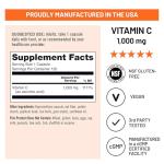 NatureWise Vitamin C 1000mg Capsules - Extra Strength Vegan Vitamin C for Daily Antioxidant & Immune Support - Non-GMO, USA Manufactured - 120 Capsules[120-Day Supply]