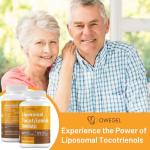 Liposomal Vitamin E Tocotrienols 1000mg - High Potency Tocotrienol Supplements,95% Delta & 5% Gamma Tocotrienols Capsules