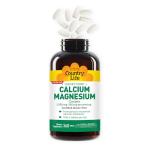 Country Life Target-Mins Calcium Magnesium Supplement for Bone Health, 1000mg Calcium, 500mg Magnesium, Gluten Free, 2:1 Ratio for Optimal Utilization