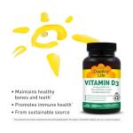 Country Life Vitamin D3 1000 IU Soft Gels, 200 Count