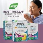 Nature's Way Umcka Cold Relief Hot Drink, Homeopathic, Clinically Proven Pelargonium Sidoides 1X, for Cough, Congestion, Sore Throat, Stuffy Nose, Day & Night Formula, 12 Packets (Packaging May Vary)