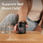 Sports Research® Blood Balance Iron Supplement - 36 MG Iron + Folate & Vitamin C for Absorption - Red Blood Cell Support for Women & Men* - Vegan Certified · Non-GMO · Gluten-Free - 90 Capsules