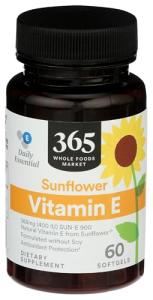 365 by Whole Foods Market, Sunflower Vitamin E, 60 ct
