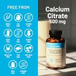 NatureWise Calcium Citrate 500mg Capsules - Supplement for Bone Health - Easy to Digest & Absorb - Vegan, Non-GMO, Gluten-Free - 90 Count[30-Day Supply]