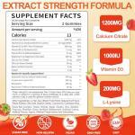 BSSTABBON 50+ Women’s Calcium Citrate Gummies: 1200mg Chewable Calcium Gummy Supplements Plus Magnesium Zinc Vitamin D3 K2 B12 B6 - Energy Immune Overall Health Support Vegan Sugar Free(120Count)