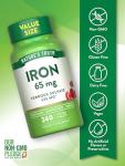Nature's Truth Iron Tablets 65mg | 240 Count | 325mg Ferrous Sulfate | Vegan, Non-GMO & Gluten Free Supplement