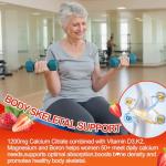 BSSTABBON 50+ Women’s Calcium Citrate Gummies: 1200mg Chewable Calcium Gummy Supplements Plus Magnesium Zinc Vitamin D3 K2 B12 B6 - Energy Immune Overall Health Support Vegan Sugar Free(120Count)