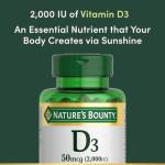 Nature’s Bounty Vitamin D3 2000 IU Softgels - 2 Bottles