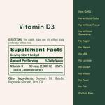 Nature’s Bounty Vitamin D3 2000 IU Softgels - 2 Bottles
