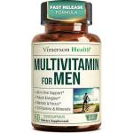Multivitamin for Men – Essential Mens Multivitamins & Multiminerals 60 Liquid Capsules with Vitamin B12, A, D, C, Zinc, Magnesium & More for Total Body Wellness – 29 Key Nutrients & Vitamins for Men
