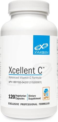XYMOGEN Xcellent C High-Potency Vitamin C with BioPerine for Enhanced Absorption Buffered for Gentle Digestion Immune and Antioxidant Support 120 Capsules