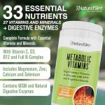 NaturalSlim Metabolic Vitamins - Combination of High Potency Multivitamins, Minerals, B Complex, Msm, & Digestive Formula Supplements for Men & Women - Energy & Metabolism Support - Capsule,1 Pack