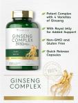 Carlyle Ginseng Complex Capsules | 200 Count | Non-GMO and Gluten Free Extract | Traditional Herbal Root Supplement