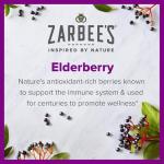 Zarbee’s Elderberry Gummies Daily Immune Support Supplement with Vitamins A C D E & Zinc, Black Elderberry Extract, Natural Berry Flavor, Vegetarian, Gelatin-Free, 60 Count