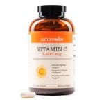 NatureWise Vitamin C 1000mg Capsules - Extra Strength Vegan Vitamin C for Daily Antioxidant & Immune Support - Non-GMO, USA Manufactured - 360 Capsules[360-Day Supply]