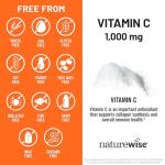NatureWise Vitamin C 1000mg Capsules - Extra Strength Vegan Vitamin C for Daily Antioxidant & Immune Support - Non-GMO, USA Manufactured - 360 Capsules[360-Day Supply]