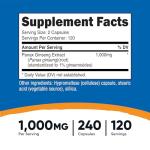 Panax Ginseng 1000mg - 240 Non-GMO Capsules