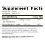 Bariatric Advantage Non Chewable Calcium Citrate 600 mg Calcium - for Bariatric Surgery Patients - Vitamin D3 - Mineral Supplements - 180 Tablets