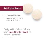 Bariatric Advantage Non Chewable Calcium Citrate 600 mg Calcium - for Bariatric Surgery Patients - Vitamin D3 - Mineral Supplements - 180 Tablets