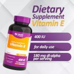 Prati Donaduzzi Vitamin E 300 Softgel 400 IU (180 mg dl-Alpha) – Supplement for Support Against Free Radicals – Extended Supply for 300 Daily Wellness
