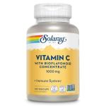 SOLARAY Vitamin C Supplement 1000mg with Bioflavonoids Concentrate - Vitamin C Capsules w/ Rose Hips & Acerola, Heart Health & Immune Support for Men & Women, 1000 mg per Serving, Vegan - 100 Veg Caps