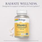 SOLARAY Vitamin C Supplement 1000mg with Bioflavonoids Concentrate - Vitamin C Capsules w/ Rose Hips & Acerola, Heart Health & Immune Support for Men & Women, 1000 mg per Serving, Vegan - 100 Veg Caps