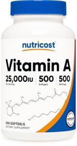 Nutricost Vitamin A 25000 IU - 500 Softgels