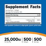 Nutricost Vitamin A 25000 IU - 500 Softgels