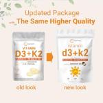 Micro Ingredients Vitamin D3 2,000 IU + K2 MK-7 50 mcg, 300 Softgels | Virgin Coconut Oil | 2-in-1 Support | Easy to Swallow, Non-GMO