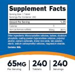 Nutricost Iron 65mg - 240 Tablets, Non-GMO