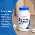 Nutricost Methylated Multivitamin 120 Capsules, 60 Servings - 23 Vitamin & Minerals Per Serving