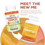 Paleovalley Essential C Complex - Vitamin C Supplement for Immune Support - 1 Pack, 450mg - Organic Superfoods Unripe Acerola Cherry, Camu Camu, Amla Berry - No Synthetic Ascorbic Acid - USA Made