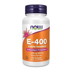 NOW Supplements, Vitamin E-400 IU, D-Alpha Tocopheryl, Antioxidant Protection, Softgels, 100 Count (Pack of 1)